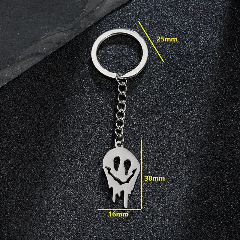 Funny Halloween Ghost & Skull Keychain – Cartoon Key Ring Pendant Gift for Bags, Men & Women, DIY Jewelry Accessory