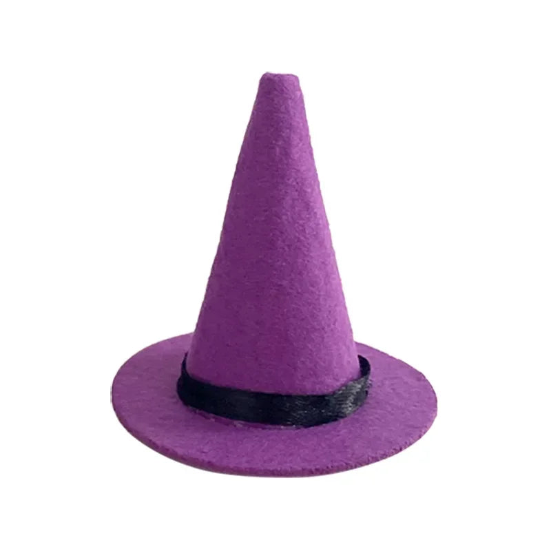 Mini Witch Hat Wine Bottle Pumpkin Decoration Formal Hat Halloween Decoration Little Man Sharp Corner Witch Hat Party Supplies