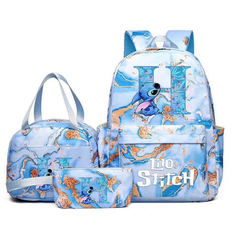 3Pcs Lilo Stitch Schoolbag Set for Kids - Student Backpack, Travel Bag & Pen Case - BON's