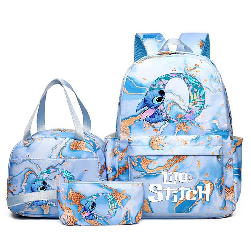 3Pcs Lilo Stitch Schoolbag Set for Kids - Student Backpack, Travel Bag & Pen Case - BON's