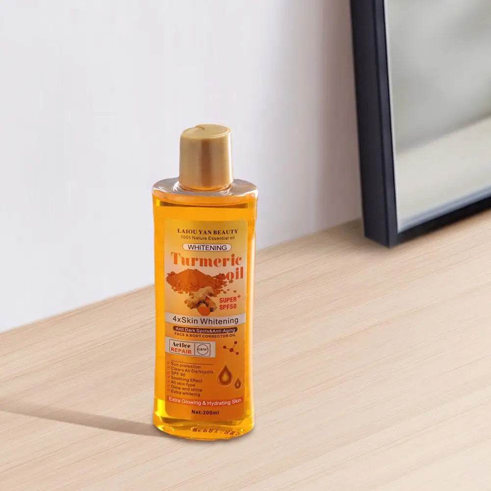 200ml Turmeric Essential Oil for Skin Care - Moisturizing and Hydrating Natural Oil for Smooth Face and Body - BON's