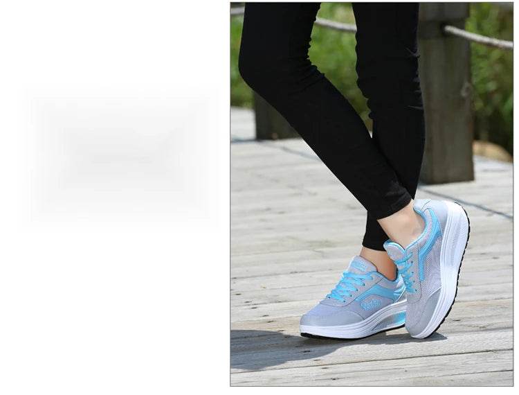 Women Vulcanized Sneakers High Quality Fashion Flats Walking Platform Shoes Zapatillas Mujer - BON's
