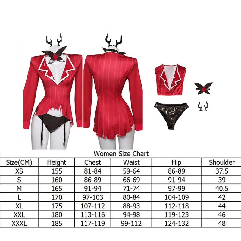 Alastor Cosplay Costume Anime Fantasy Women Lingerie Bikini Swimsuit Jumpsuit Swimwear Headband Outfits Halloween Carnival Suit