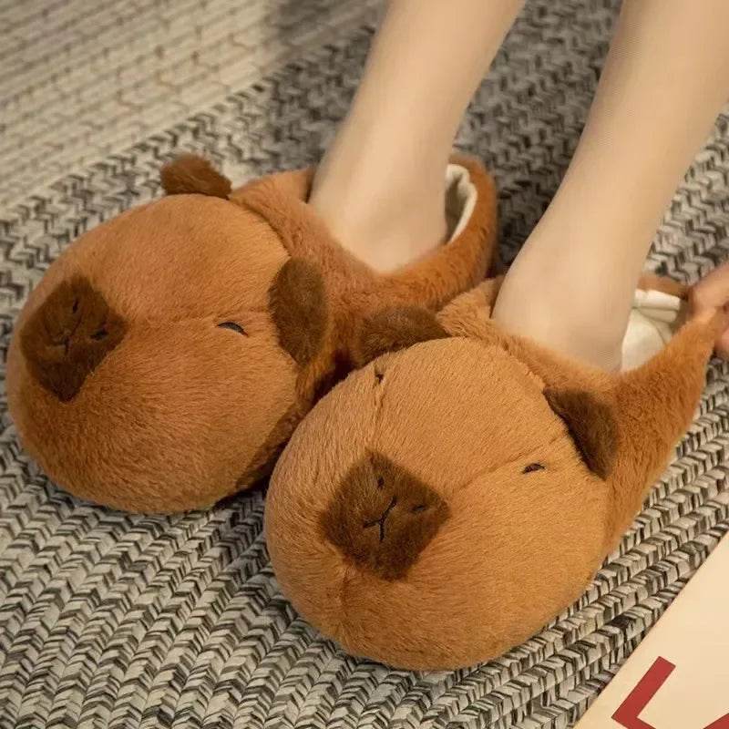 Capybara Plush Slippers - Soft, Cozy, Warm Indoor Shoes - BON's