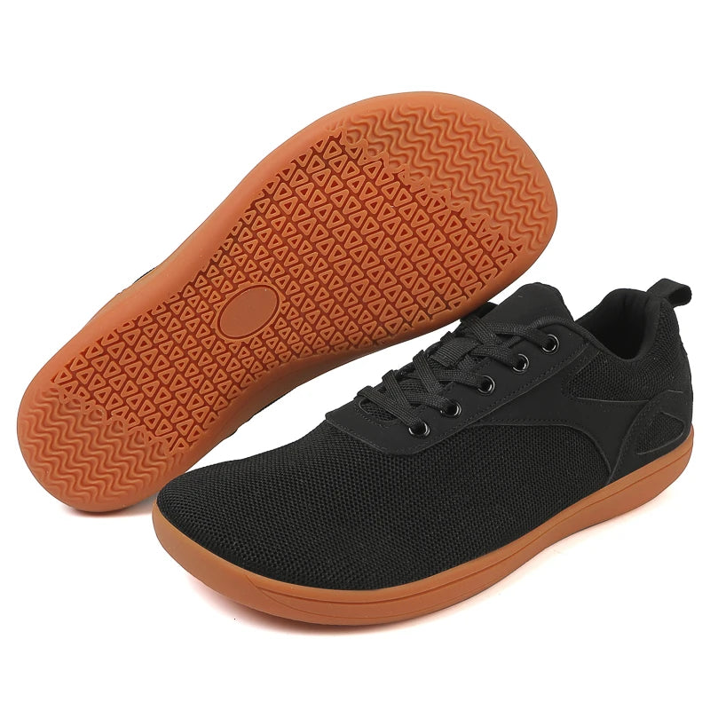 Wide-Toe Barefoot Sneakers – Breathable, Non-Slip Sports Shoes for Walking, Jogging & Everyday Style