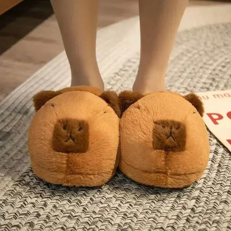 Capybara Plush Slippers - Soft, Cozy, Warm Indoor Shoes - BON's
