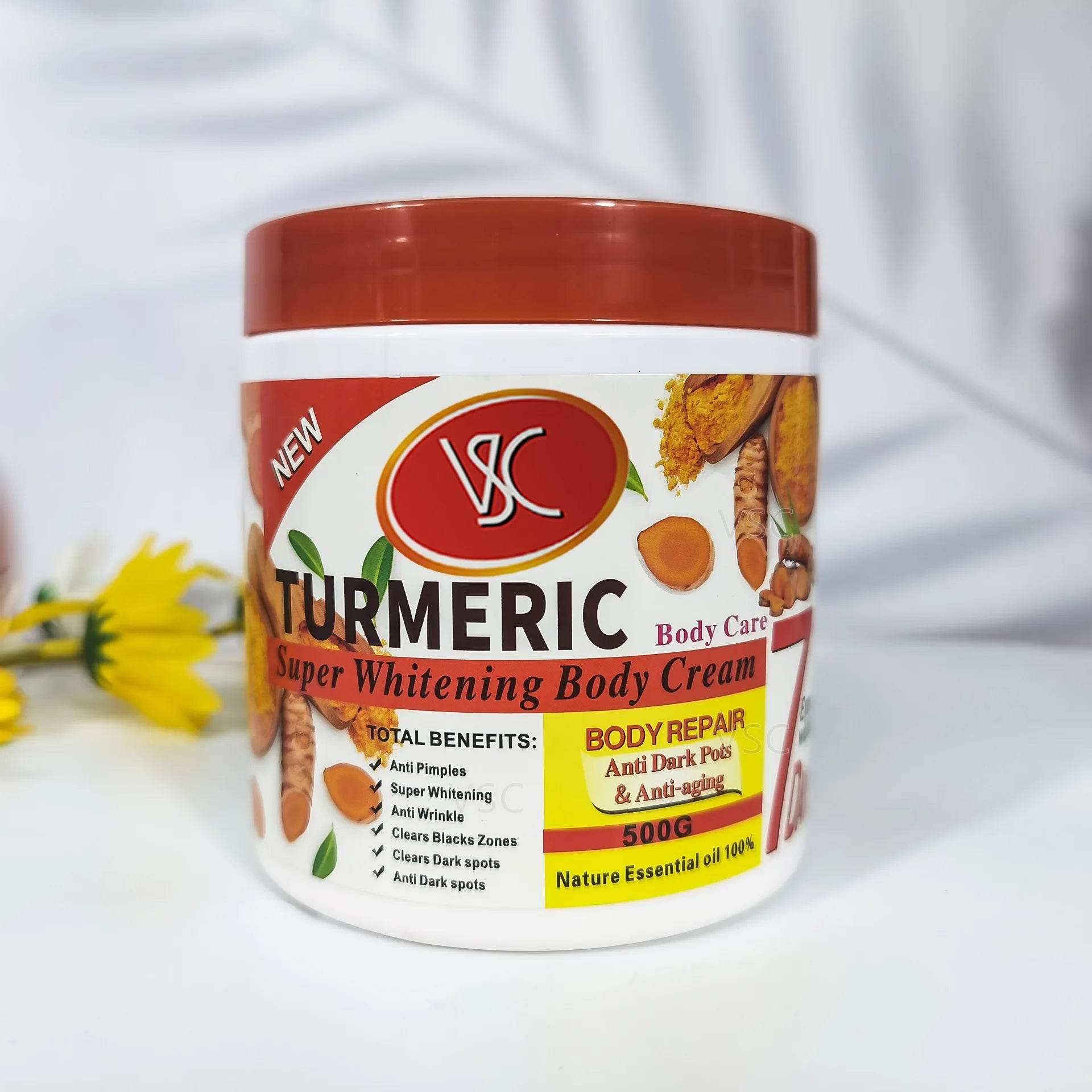 Turmeric Body Lotion for Brightening and Hydrating Skin - Moisturizer Body Cream and Face Cream - BON's