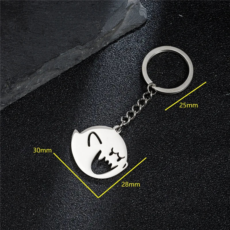Funny Halloween Ghost & Skull Keychain – Cartoon Key Ring Pendant Gift for Bags, Men & Women, DIY Jewelry Accessory