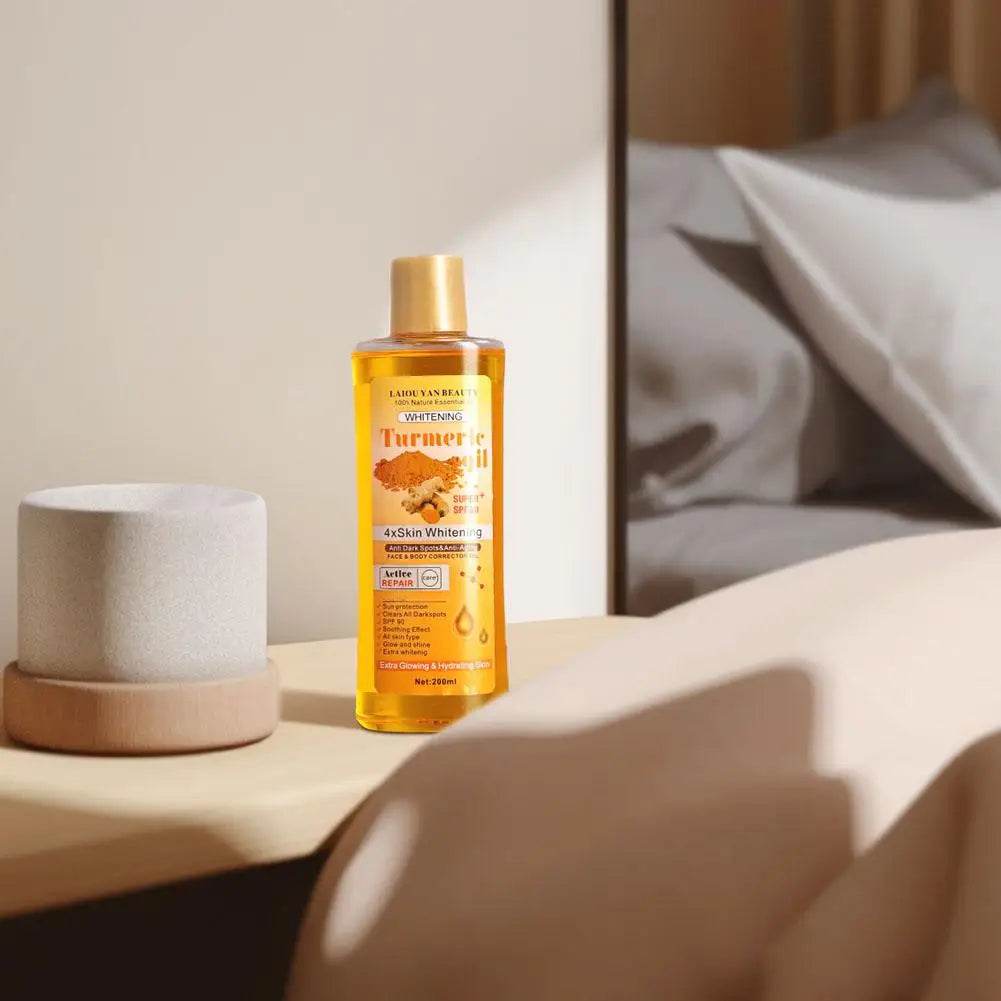 200ml Turmeric Essential Oil for Skin Care - Moisturizing and Hydrating Natural Oil for Smooth Face and Body - BON's