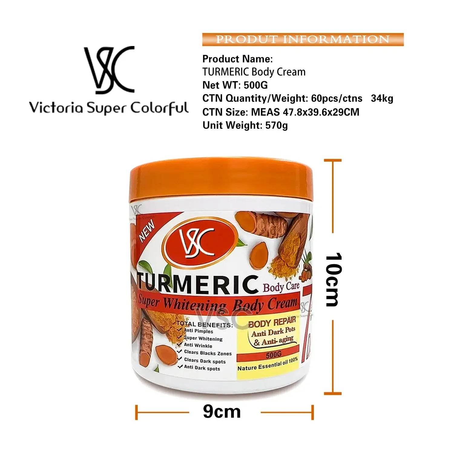 Turmeric Body Lotion for Brightening and Hydrating Skin - Moisturizer Body Cream and Face Cream - BON's