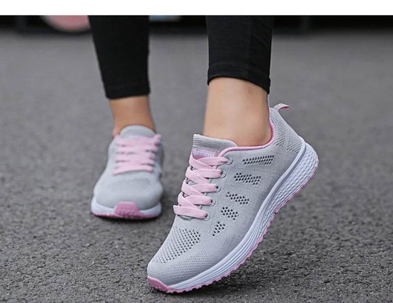 Women Breathable Casual Shoes - Fashion Mesh Flat Sneakers for Walking and Gym 2021 - BON's
