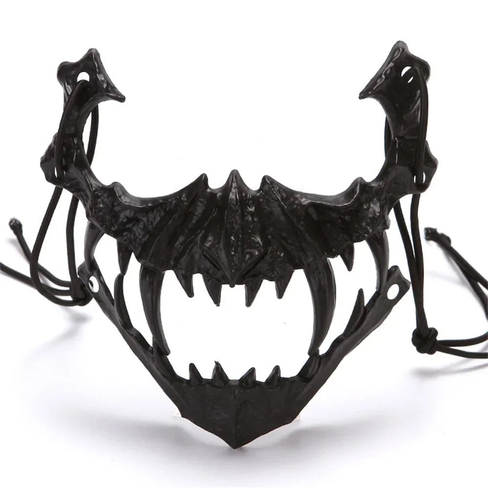 Halloween Skull Half-Face Mask – Unisex Costume Prop | Animal Bone Design for Cosplay, Party & Performance
