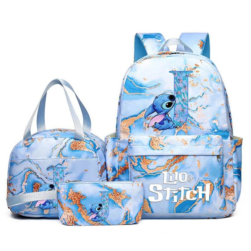 3Pcs Lilo Stitch Schoolbag Set for Kids - Student Backpack, Travel Bag & Pen Case - BON's