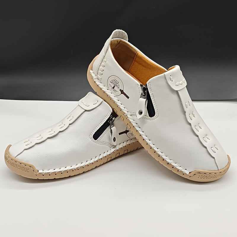 Men's Vintage Loafers: Durable, handmade synthetic shoes, brown/black. - BON's