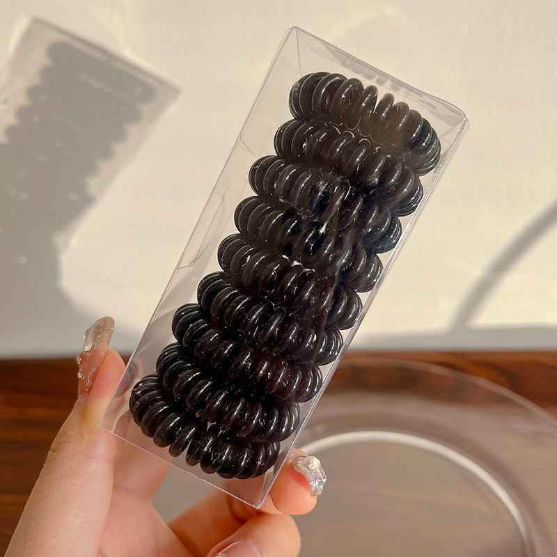 Spiral No-Crease Ponytail Holders for All-Day Comfort - 9 pcs - BON's