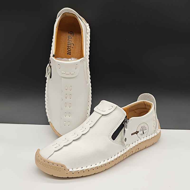 Men's Vintage Loafers: Durable, handmade synthetic shoes, brown/black. - BON's