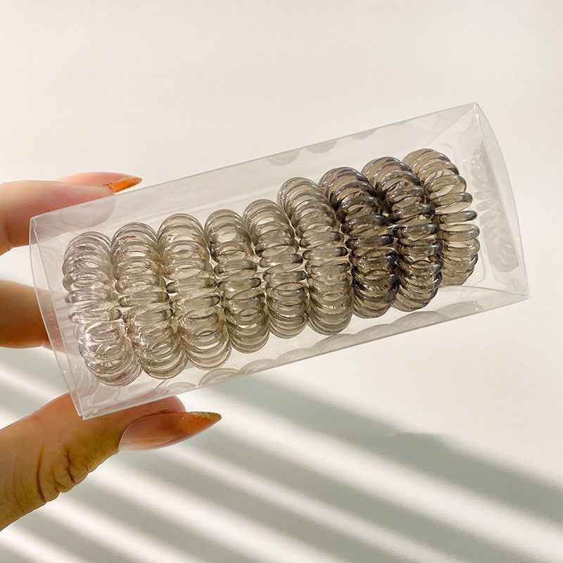 Spiral No-Crease Ponytail Holders for All-Day Comfort - 9 pcs - BON's