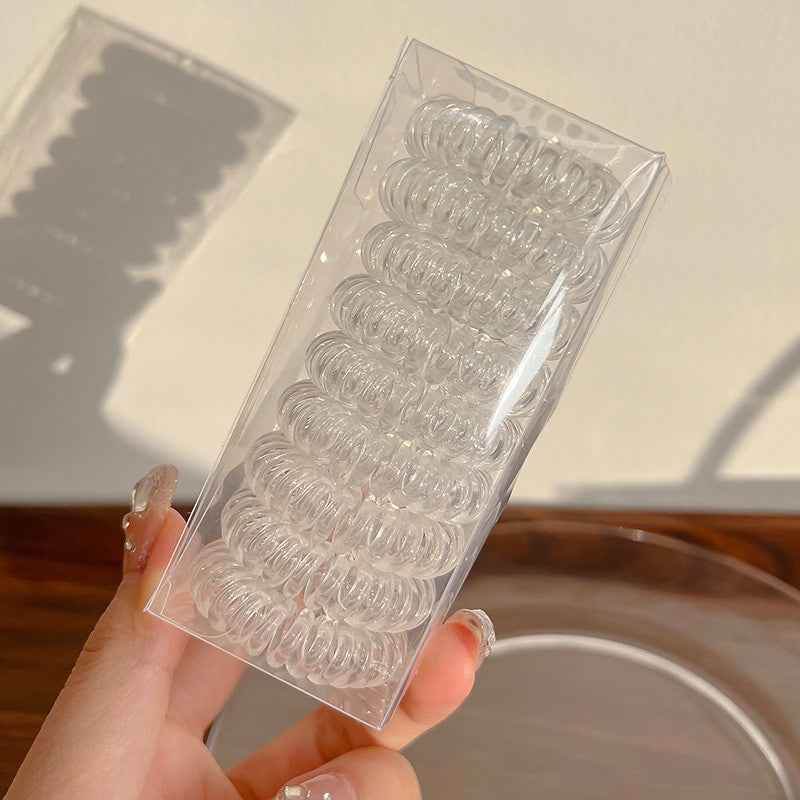 Spiral No-Crease Ponytail Holders for All-Day Comfort - 9 pcs - BON's