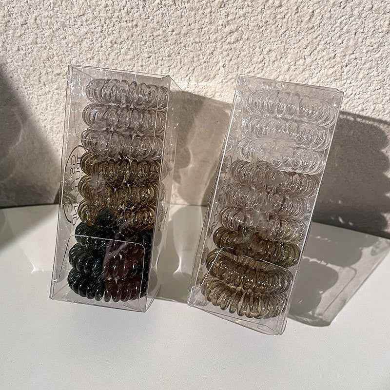 Spiral No-Crease Ponytail Holders for All-Day Comfort - 9 pcs - BON's