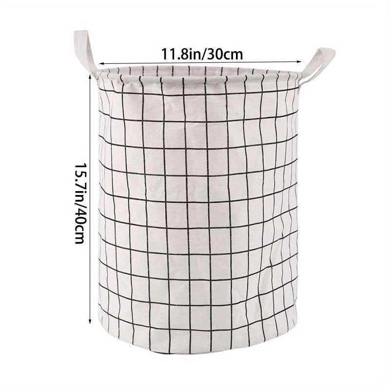 1pc Round Laundry Basket - Portable Dirty Clothes Hamper & Storage Bucket - BON's