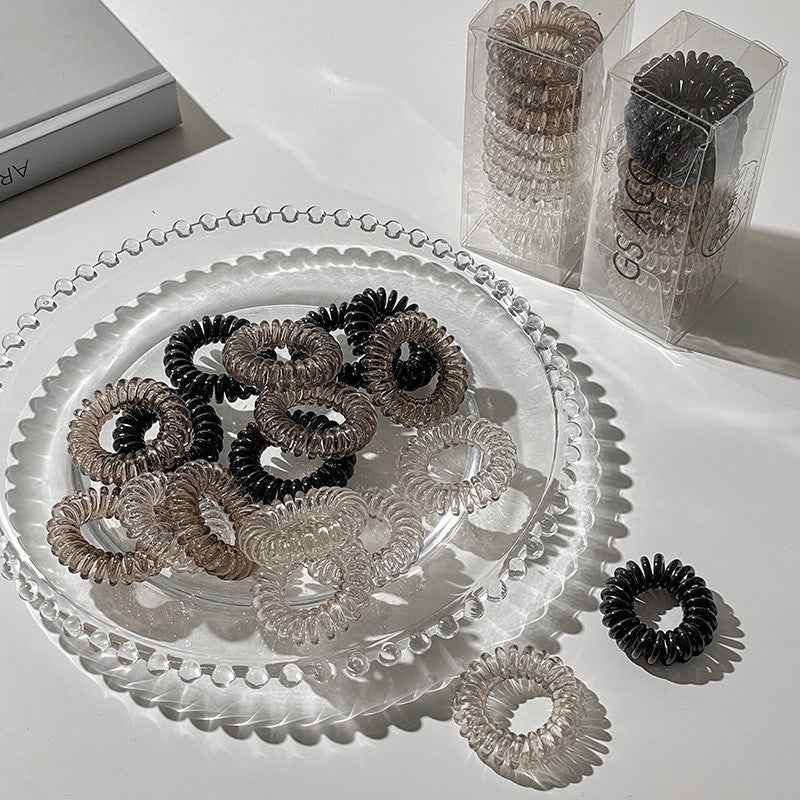 Spiral No-Crease Ponytail Holders for All-Day Comfort - 9 pcs - BON's
