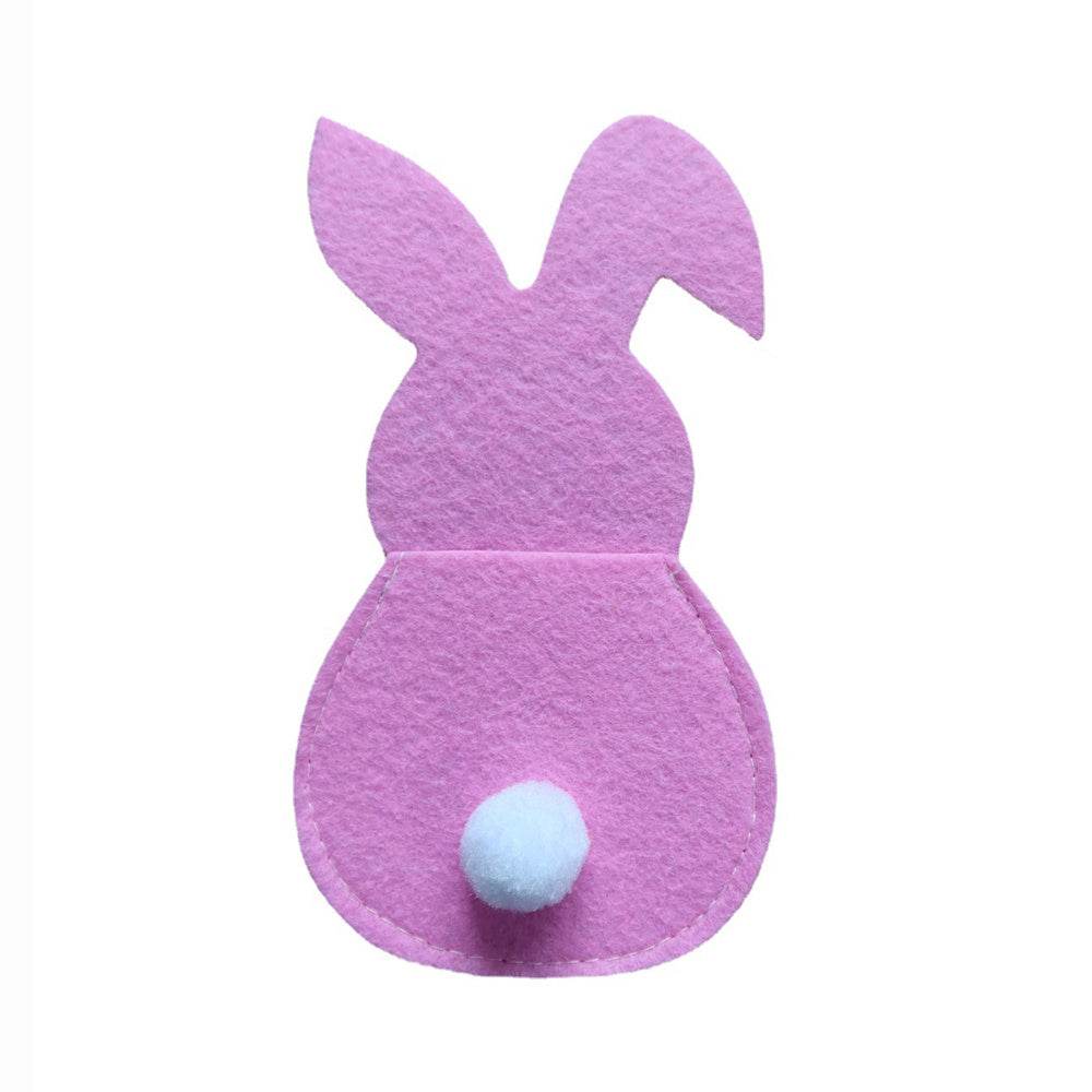 4pcs Easter Bunny Cutlery Holder for Happy Easter Table Decorations and Tableware Accessories - BON's