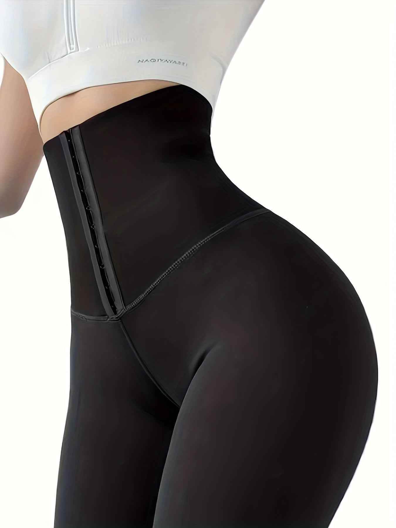 Women’s High-Waist Tummy Control Leggings - Olive Green, Thickened, Stretchy, Button Closure for Butt Lifting & Belly Smoothing, Long Length Skinny Jeans - BON's