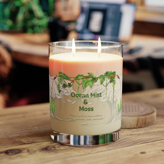Ocean Mist and Moss Scented Candle, Relaxing Aromatherapy Candle, Eco-Friendly Home Decor, Gift for Her, Spa Day Essentials