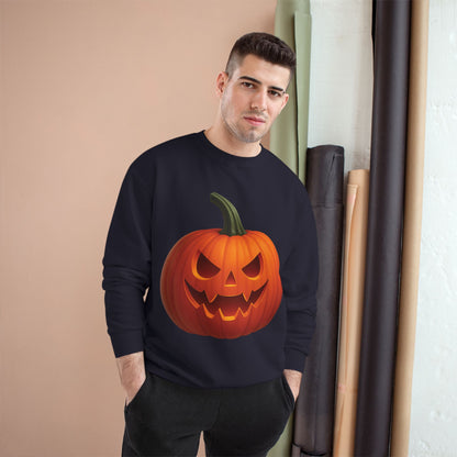 Halloween Pumpkin Champion Sweatshirt | Boo! Fall Fashion, Cozy Sweater, Spooky Season Gift, Autumn Apparel, Trick or Treat Style