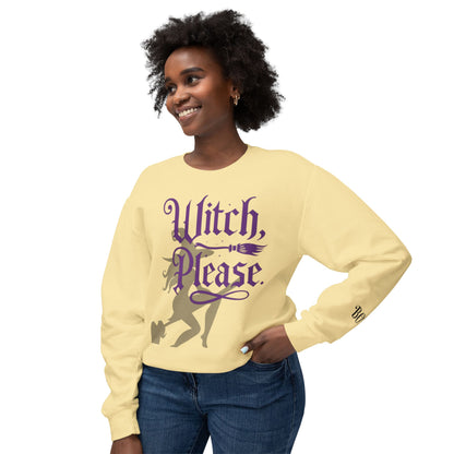 Witch Please Crewneck Sweatshirt, Women Halloween Apparel, Cozy Gift for Witches, Fall Fashion, Casual Wear, Spooky Season