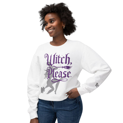 Witch Please Crewneck Sweatshirt, Women Halloween Apparel, Cozy Gift for Witches, Fall Fashion, Casual Wear, Spooky Season