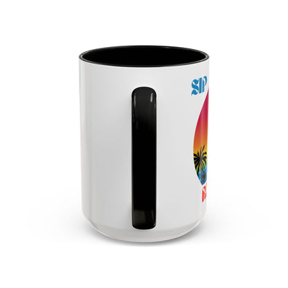 Tropical Hustle Coffee Mug - Relaxing Beach Vibes, Perfect Gift for Coffee Lovers, Motivational Cup for Home and Office