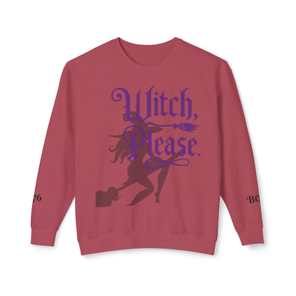 Witch Please Crewneck Sweatshirt, Women Halloween Apparel, Cozy Gift for Witches, Fall Fashion, Casual Wear, Spooky Season