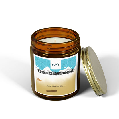 Beachwood Scented Candle, Cozy Aromatherapy Gift, Home Decor, Relaxation Candle, Self-Care Essential, Nature-Inspired Gift