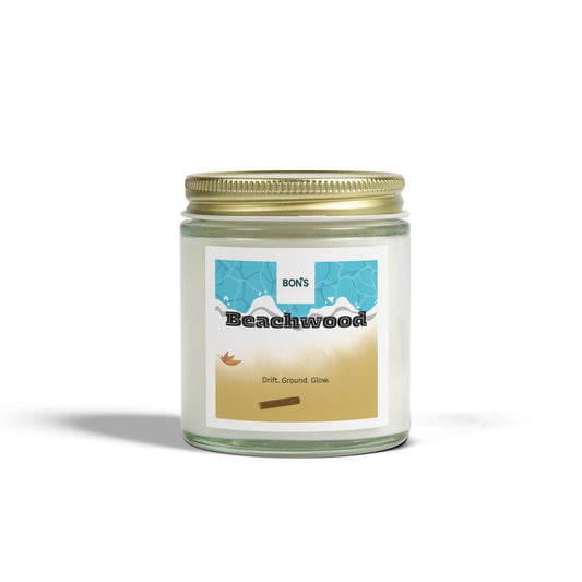 Beachwood Scented Candle, Cozy Aromatherapy Gift, Home Decor, Relaxation Candle, Self-Care Essential, Nature-Inspired Gift