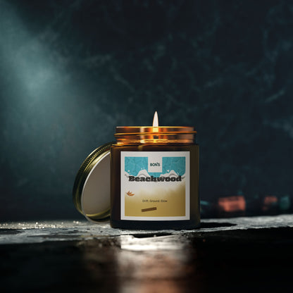 Beachwood Scented Candle, Cozy Aromatherapy Gift, Home Decor, Relaxation Candle, Self-Care Essential, Nature-Inspired Gift