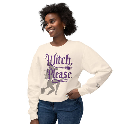 Witch Please Crewneck Sweatshirt, Women Halloween Apparel, Cozy Gift for Witches, Fall Fashion, Casual Wear, Spooky Season
