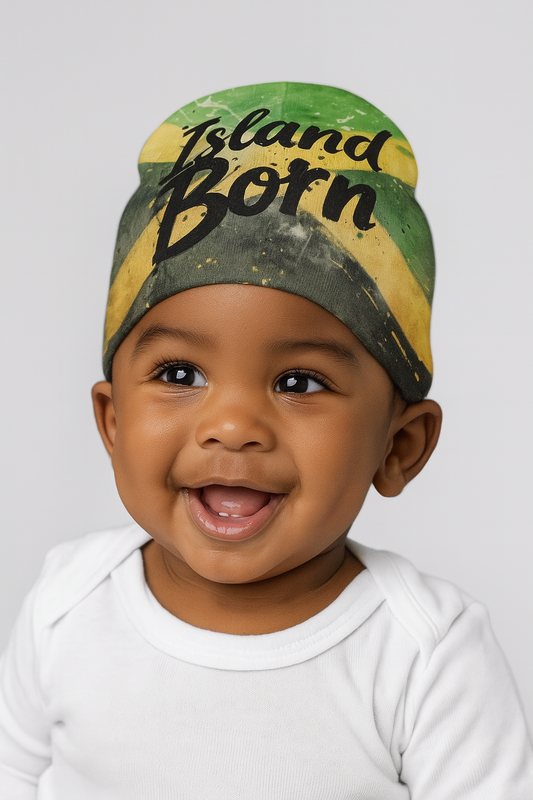 Island Born Baby Beanie (AOP)