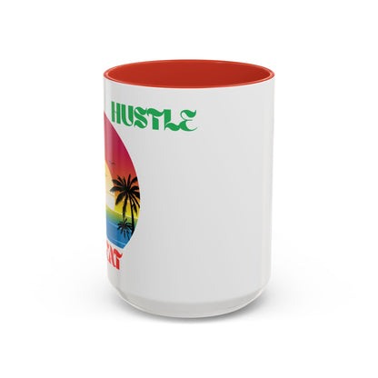 Tropical Hustle Coffee Mug - Relaxing Beach Vibes, Perfect Gift for Coffee Lovers, Motivational Cup for Home and Office