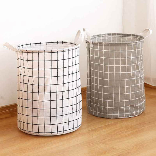 1pc Round Laundry Basket - Portable Dirty Clothes Hamper & Storage Bucket - BON's