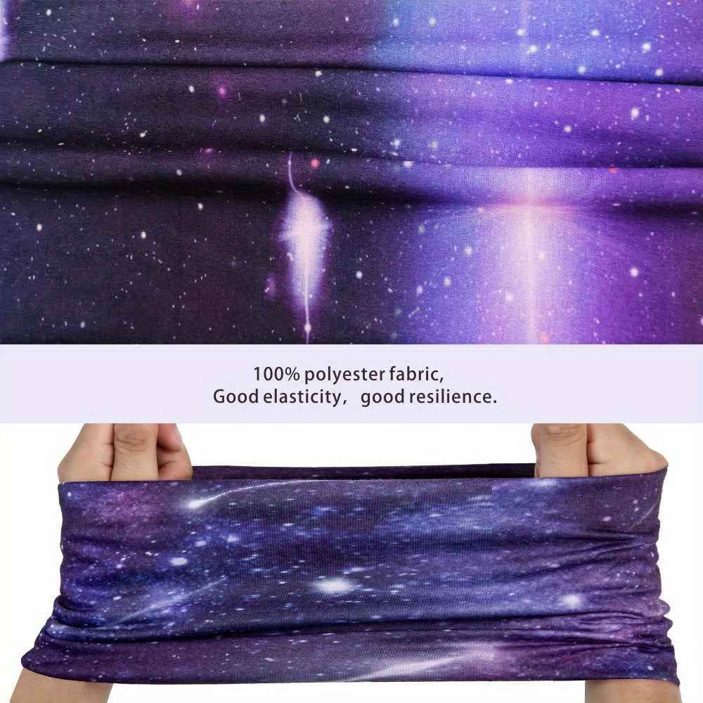 QUALICOS Sports Scarf - Versatile Neck Gaiter, Headband & Wristband with Galaxy & Starry Night Patterns, Unisex All-Season Outdoor Gear for Hiking, Cycling & Fitness - BON's