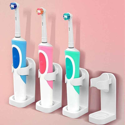 1pc Electric Toothbrush Holder - Wall-Mounted Toothbrush Stand Rack for 90% Electric Toothbrushes - Space-Saving, Easy-to-Clean, Modern Home Decor, Furniture for Bathroom, Ideal for Small Spaces - BON's