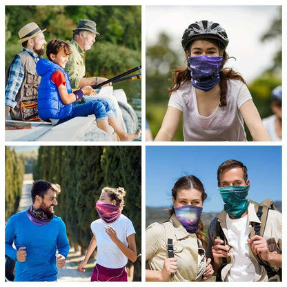 QUALICOS Sports Scarf - Versatile Neck Gaiter, Headband & Wristband with Galaxy & Starry Night Patterns, Unisex All-Season Outdoor Gear for Hiking, Cycling & Fitness - BON's