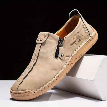 Men's Vintage Loafers: Durable, handmade synthetic shoes, brown/black. - BON's