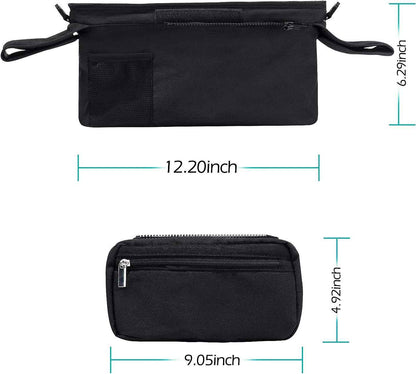 Momcozy Universal Stroller Organizer with Insulated Cup Holder Detachable Phone Bag & Shoulder Strap, Fits for Stroller like Uppababy, Baby Jogger, Britax, BOB, Umbrella and Pet Stroller