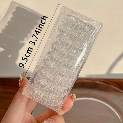 Spiral No-Crease Ponytail Holders for All-Day Comfort - 9 pcs - BON's