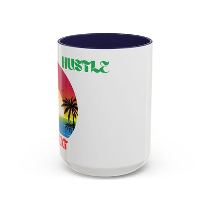 Tropical Hustle Coffee Mug - Relaxing Beach Vibes, Perfect Gift for Coffee Lovers, Motivational Cup for Home and Office
