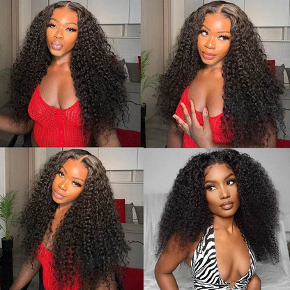 250 Density Deep Curly Wave Wig 30 Inch HD Lace Frontal 360 Full Lace Human Hair Wig - BON's