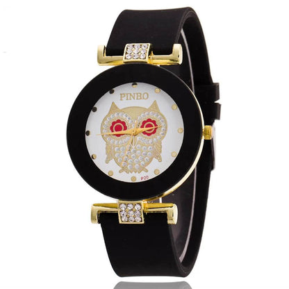 Simple Black/White Quartz Watches for Women - Minimalist Big Dial Fashion Watch with Silicone Strap - BON's