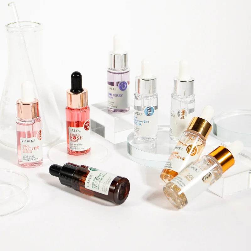 LAIKOU Sakura Serum - Japan Sakura Essence Moisturizing Hyaluronic Acid with 24K Gold and Vitamin C for Brightening Skin Care - BON's